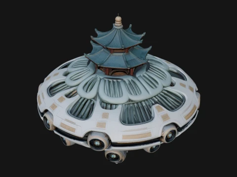Sci Fi VTOL Craft Model Design 41 - 3D Print Model 3Dプリントモデル