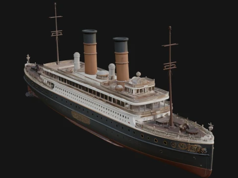 Cruise Ship Model Design 24 - 3D Print Model 3D Baskı Modeli