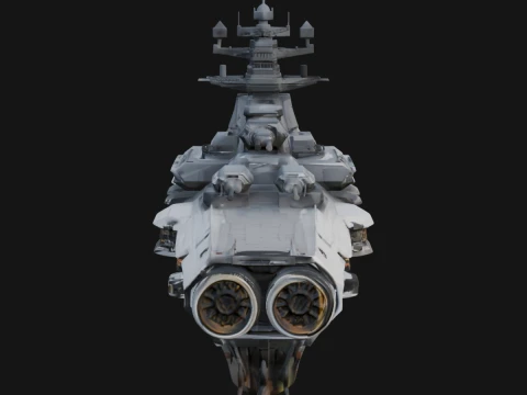 Battleship Model Design 18 - 3D Print Model 3D Baskı Modeli