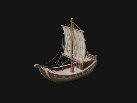 Chinese Junk Ship Model Design 26 - 3D Print Model Modelo de Impressão 3D