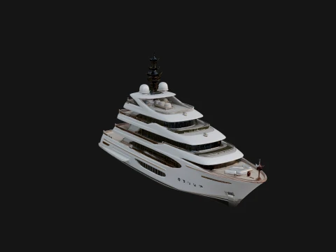 Motor Yacht Model Design 7 - 3D Print Model Modelo de Impressão 3D