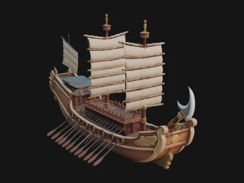 Tall Sailing Ship Model Design 31 - 3D Print Model Model do druku 3D