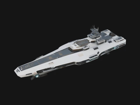 Sci Fi Warship Model Design 12 - 3D Print Model 3D Print Model