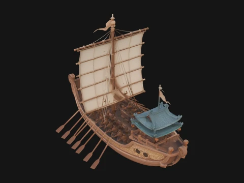 Viking Longship Model Design 3 - 3D Print Model 3D Druckmodell