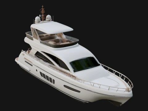 Motor Yacht Model Design 12 - 3D Print Model Modelo de Impressão 3D