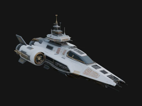 Sci Fi VTOL Craft Model Design 42 - 3D Print Model Modelo de impresión 3D