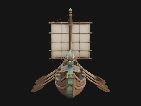 Viking Longship Model Design 4 - 3D Print Model 3D Druckmodell