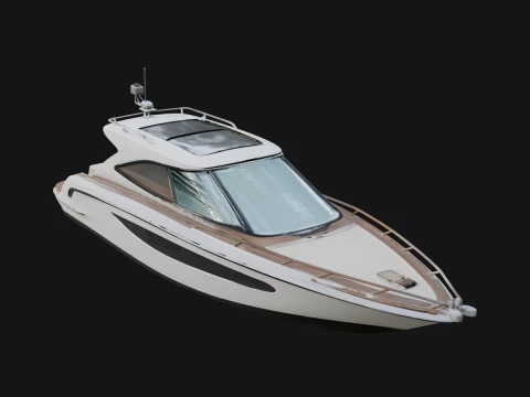 Motor Yacht Model Design 13 - 3D Print Model Modèles 3D en vedette