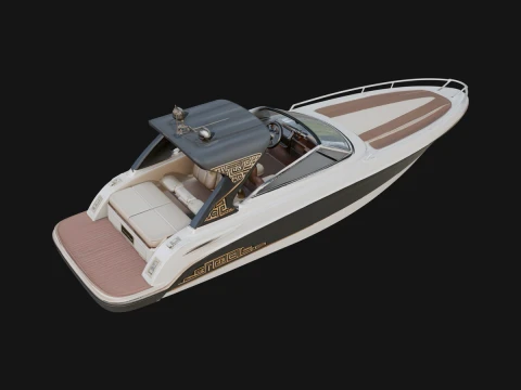 Speedboat Model Design 2 - 3D Print Model Model do druku 3D