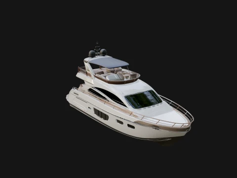 Motor Yacht Model Design 14 - 3D Print Model Modelo de Impressão 3D