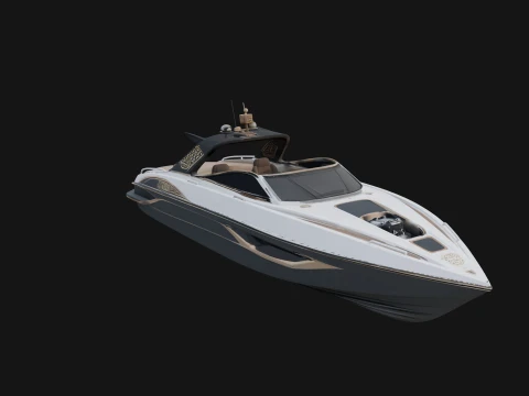 Speedboat Model Design 3 - 3D Print Model Modelo de Impressão 3D