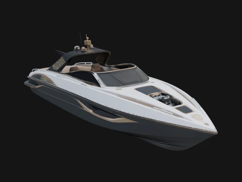 Speedboat Model Design 3 - 3D Print Model 3D Print Model