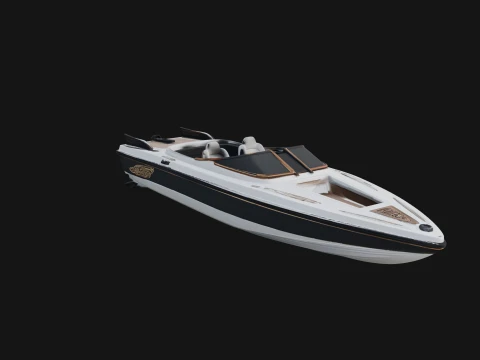 Speedboat Model Design 4 - 3D Print Model Modelo de Impressão 3D