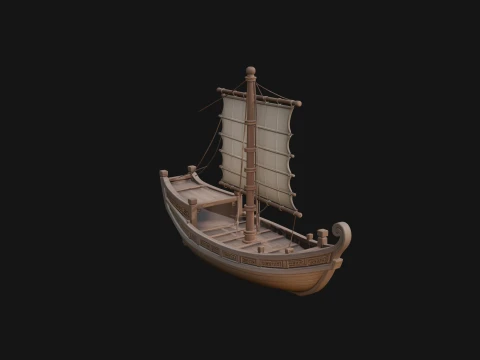 Chinese Junk Ship Model Design 30 - 3D Print Model Modelo de Impressão 3D