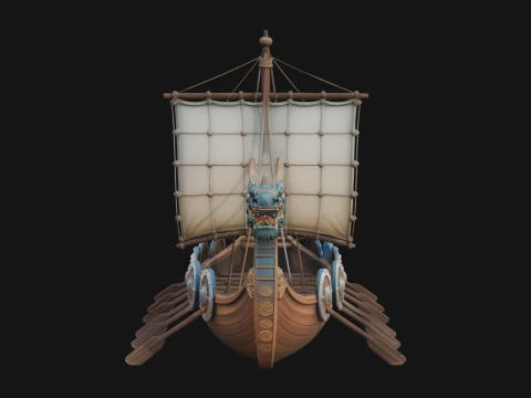 Viking Longship Model Design 6 - 3D Print Model 3D Druckmodell