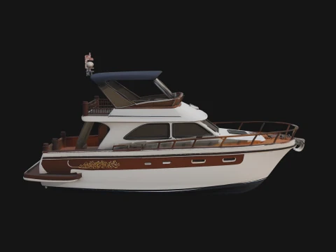 Motor Yacht Model Design 15 - 3D Print Model Model do druku 3D