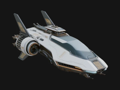 Sci Fi VTOL Craft Model Design 44 - 3D Print Model Modelo de impresión 3D
