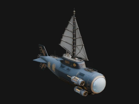 Steampunk Submersible Model Design 47 - 3D Print Model 3D Принт Модель
