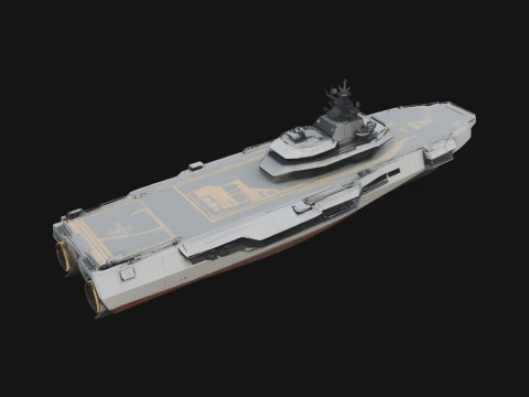 Sci Fi Warship Model Design 14 - 3D Print Model 3D Print Model