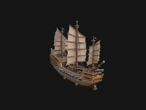 Tall Sailing Ship Model Design 35 - 3D Print Model 3D Print Model