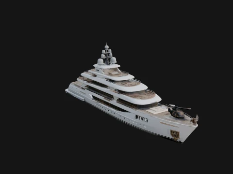 Motor Yacht Model Design 18 - 3D Print Model Model do druku 3D