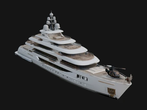 Motor Yacht Model Design 18 - 3D Print Model 3D Принт Модель