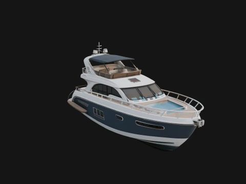 Motor Yacht Model Design 19 - 3D Print Model Model do druku 3D
