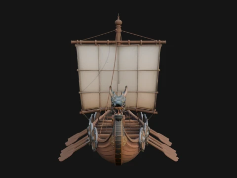 Viking Longship Model Design 8 - 3D Print Model 3D Druckmodell