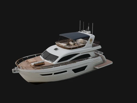 Motor Yacht Model Design 20 - 3D Print Model Model do druku 3D