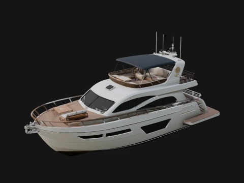 Motor Yacht Model Design 20 - 3D Print Model 3D Print Model