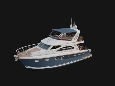 Motor Yacht Model Design 21 - 3D Print Model Model do druku 3D