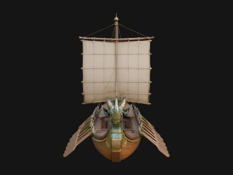 Viking Longship Model Design 9 - 3D Print Model 3D Druckmodell