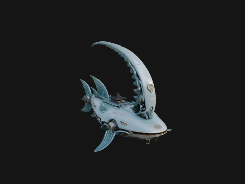 Steampunk Submersible Model Design 48 - 3D Print Model 3D Print Model