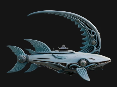 Steampunk Submersible Model Design 48 - 3D Print Model 3D Принт Модель