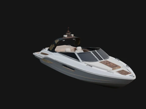 Speedboat Model Design 6 - 3D Print Model Model do druku 3D