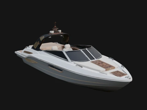Speedboat Model Design 6 - 3D Print Model 3D Print Model
