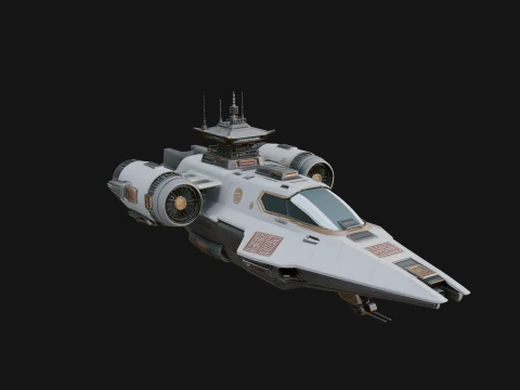 Sci Fi VTOL Craft Model Design 45 - 3D Print Model 3D Druckmodell