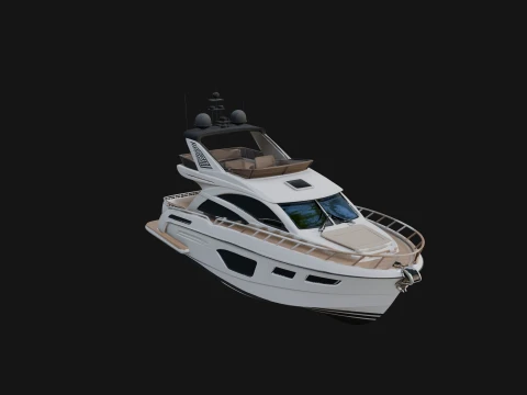 Motor Yacht Model Design 23 - 3D Print Model 3D Druckmodell