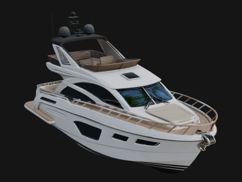 Motor Yacht Model Design 23 - 3D Print Model 3D Druckmodell
