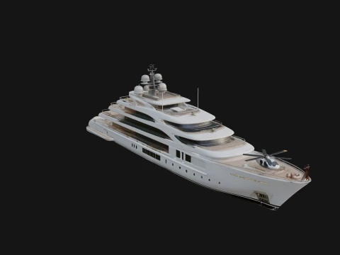 Motor Yacht Model Design 25 - 3D Print Model Model do druku 3D