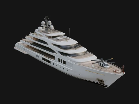 Motor Yacht Model Design 25 - 3D Print Model 3D Print Model