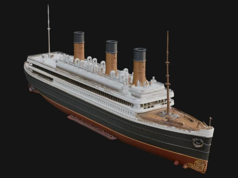 Cruise Ship Model Design 25 - 3D Print Model Modèles 3D en vedette