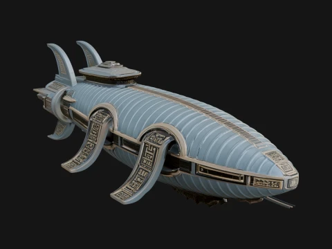 Sci Fi Airship Model Design 3 - 3D Print Model 3D printmodel