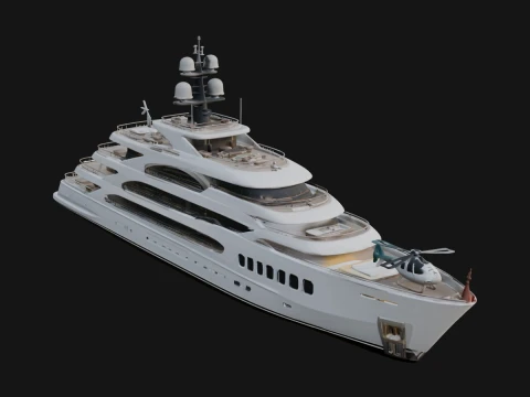 Motor Yacht Model Design 28 - 3D Print Model Model do druku 3D
