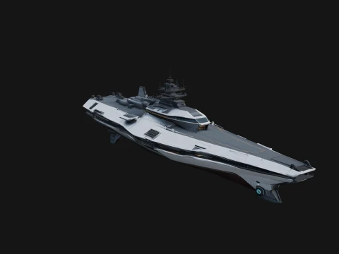 Sci Fi Warship Model Design 15 - 3D Print Model 3D Print Model