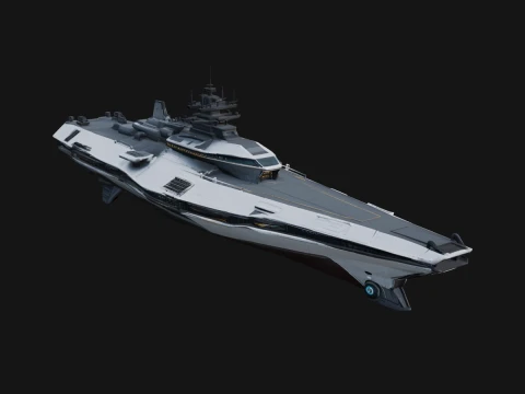 Sci Fi Warship Model Design 15 - 3D Print Model 3D Print Model