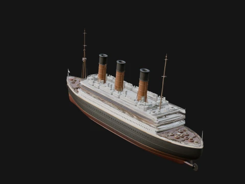 Cruise Ship Model Design 26 - 3D Print Model Modèles 3D en vedette