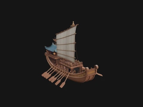 Chinese Junk Ship Model Design 37 - 3D Print Model 3D Print Model