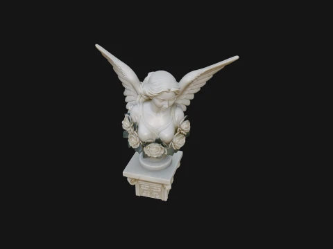 Winged Angel Woman Statue Design 12 - 3D Print Model 3D Print Model
