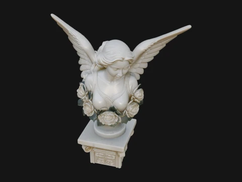 Winged Angel Woman Statue Design 12 - 3D Print Model 3D Print Model